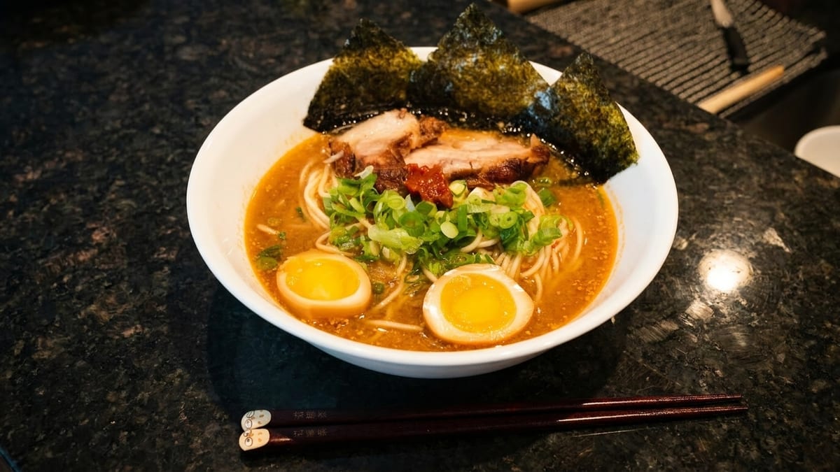 Tonkotsu broth, made from scratch